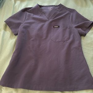 Jaanuu Charcoal Slim Scrub Top